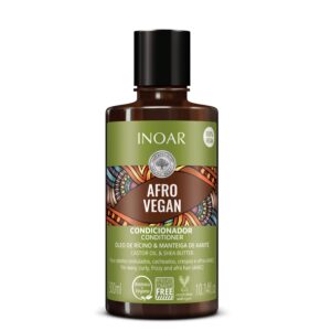 Inoar Condicionador Afro Vegan com Óleo de Rícino e Manteiga de Karité 300 Ml, Inoar