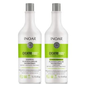 Kit CicatriFios Plástica Capilar Shampoo e condicionador 2x1L, Inoar